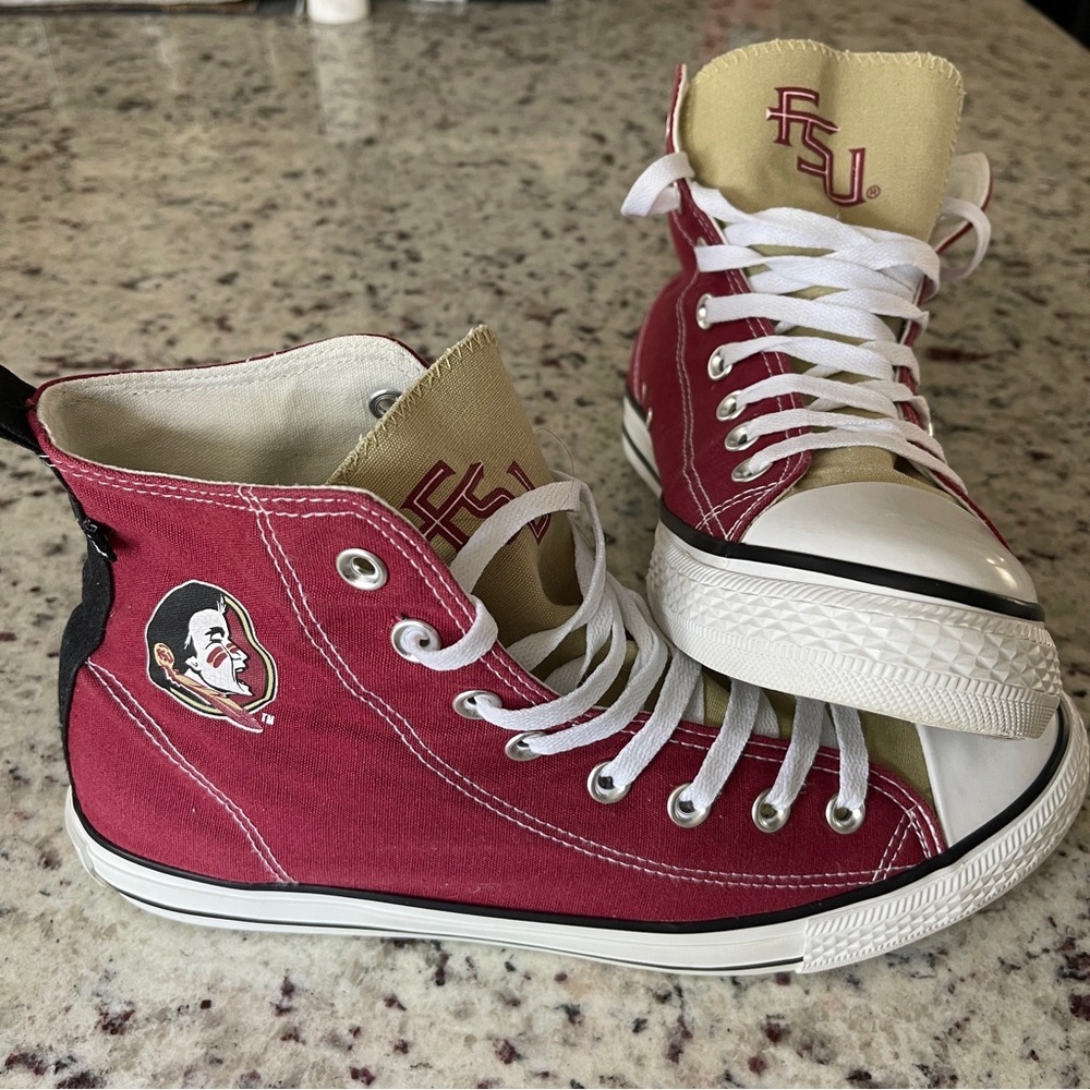 FSU High-Top Sneakers - Red and White